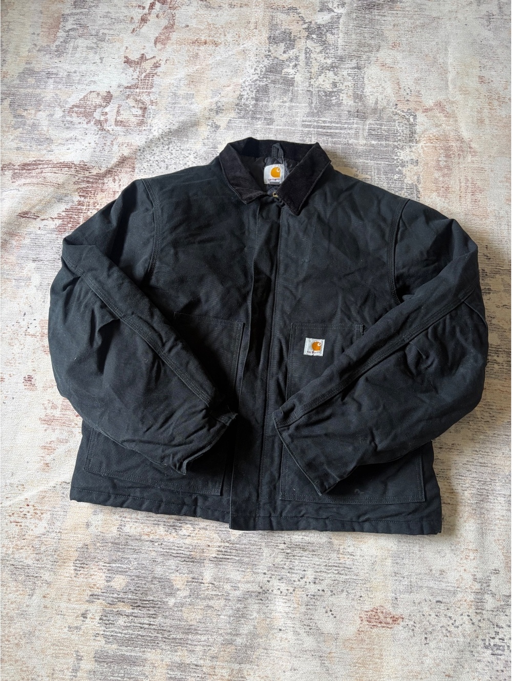 Carhartt relaxed jacket black medium collared men’s